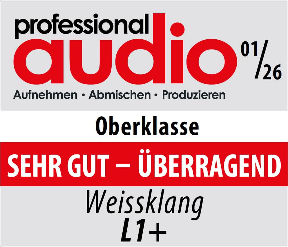 Professional Audio award for the WeissKlang L1 Plus