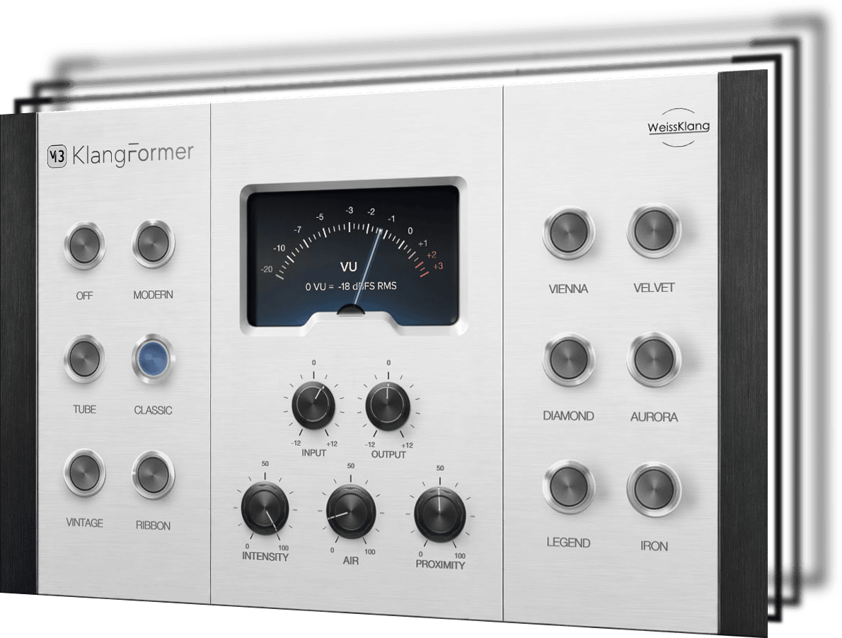 KlangFormer V2 user interface - shown from a side perspective